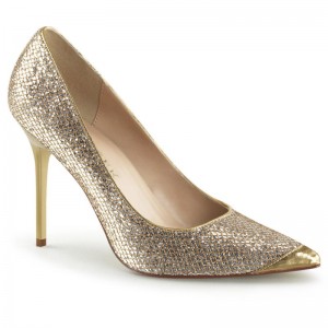 Pleaser Classique-20 Women's Pumps Gold | NZ PNUBKH