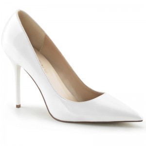 Pleaser Classique-20 Women's Pumps White | NZ ZSDRGH