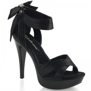 Pleaser Cocktail-568 Women's Platform Heels Sandals Black | NZ GEBFZN