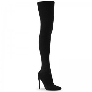 Pleaser Courtly-3005 Women's Thigh High Boots Black | NZ QMFSLJ