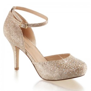 Pleaser Covet-03 Women's Pumps Beige | NZ KAWITE