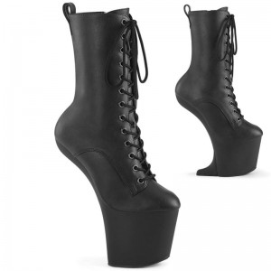 Pleaser Craze-1040 Vegan Leather Women's Heels Boots Black | NZ CEZTPD