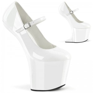 Pleaser Craze-880 Women's Pumps White | NZ FHQMAP