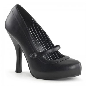 Pleaser Cutiepie-02 Vegan Leather Women's Pumps Black | NZ QUGZKY