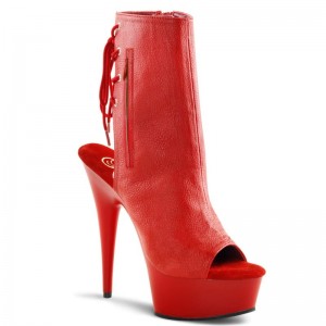 Pleaser Delight-1018 Women's Heels Boots Red | NZ IUHCXT