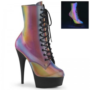 Pleaser Delight-1020REFL Women's Heels Boots Multicolor / Black | NZ TPSREN