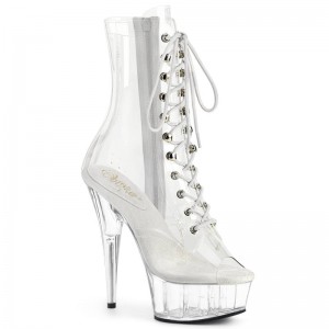 Pleaser Delight-1021C Women's Heels Boots Clear | NZ WDYBLZ