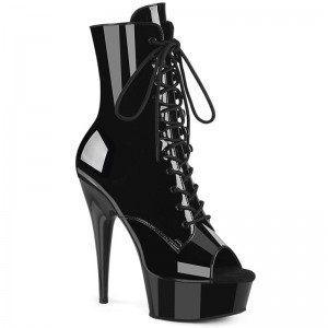 Pleaser Delight-1021 Women's Heels Boots Black | NZ HABYSC