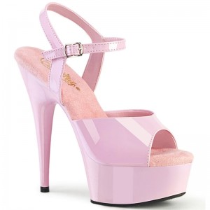 Pleaser Delight-609 Women's Platform Heels Sandals Pink | NZ SGBCFZ