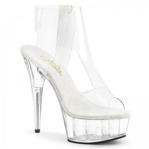 Pleaser Delight-633 Women's Platform Heels Sandals Clear | NZ TDQGBF