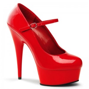 Pleaser Delight-687 Women's Pumps Red | NZ VFJHZL