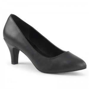 Pleaser Divine-420 Vegan Leather Women's Pumps Black | NZ MNKCYQ