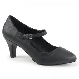 Pleaser Divine-440 Vegan Leather Women's Pumps Black | NZ JAWECN