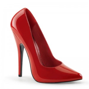 Pleaser Domina-420 Women's Pumps Red | NZ RZFVMC