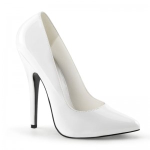 Pleaser Domina-420 Women's Pumps White | NZ ZNCQSJ