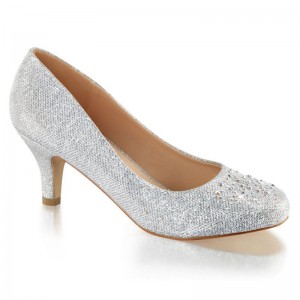 Pleaser Doris-06 Women's Pumps Silver | NZ QSEMAC