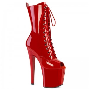 Pleaser Enchant-1041 Women's Heels Boots Red | NZ BAFLWP