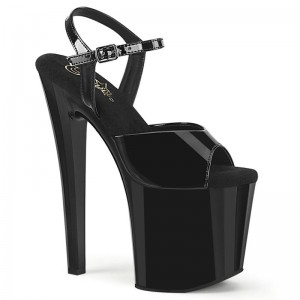 Pleaser Enchant-709 Women's Platform Heels Sandals Black | NZ SRPJGH