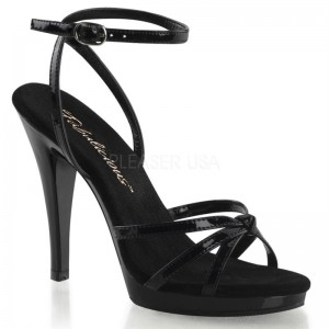 Pleaser Flair-436 Women's Heels Sandals Black | NZ ERLQPM