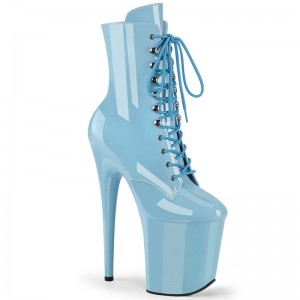 Pleaser Flamingo-1020 Women's Heels Boots Blue | NZ XKVPMH