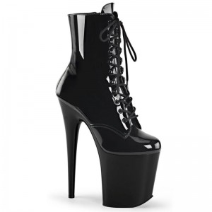 Pleaser Flamingo-1020 Women's Heels Boots Black | NZ IKLOTQ