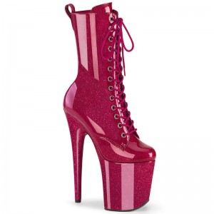 Pleaser Flamingo-1040GP Women's Heels Boots Fuchsia | NZ EBSUMI