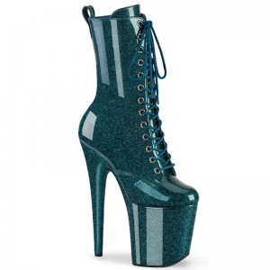 Pleaser Flamingo-1040GP Women's Heels Boots Turquoise | NZ ZGDWHT