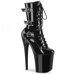 Pleaser Flamingo-1043 Women's Heels Boots Black | NZ UIKRVQ