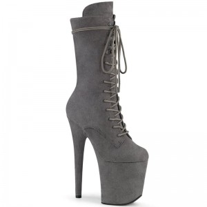 Pleaser Flamingo-1050FS Women's Heels Boots Grey | NZ LGUBDH