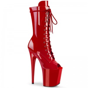 Pleaser Flamingo-1051 Women's Heels Boots Red | NZ HACSWT