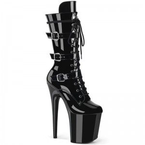 Pleaser Flamingo-1053 Women's Heels Boots Black | NZ MJAYUR