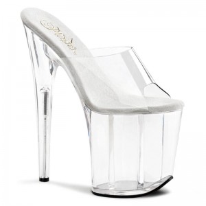 Pleaser Flamingo-801 Women's Platform Slides Clear | NZ CIPGZN