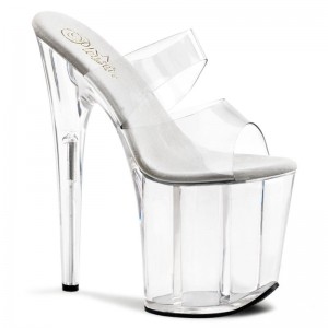 Pleaser Flamingo-802 Women's Platform Slides Clear | NZ EPYNQH