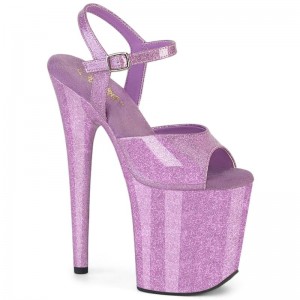 Pleaser Flamingo-809GP Women's Platform Heels Sandals Purple | NZ QWTGDV