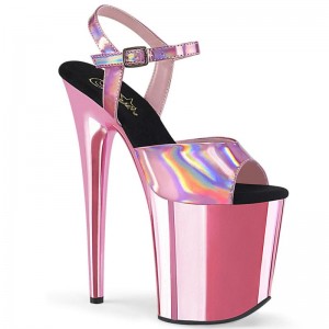 Pleaser Flamingo-809HG Women's Platform Heels Sandals Pink | NZ OPKDZB