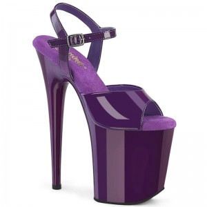 Pleaser Flamingo-809 Women's Platform Heels Sandals Purple | NZ UAILXN