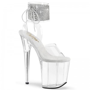 Pleaser Flamingo-891-2RS Women's Platform Heels Sandals Clear | NZ FWNBVG