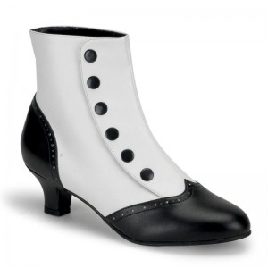 Pleaser Flora-1023 Vegan Leather Women's Heels Boots White | NZ UFDMSP