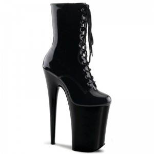 Pleaser Infinity-1020 Women's Heels Boots Black | NZ NCADEU