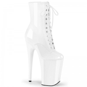 Pleaser Infinity-1020 Women's Heels Boots White | NZ RWMGYS