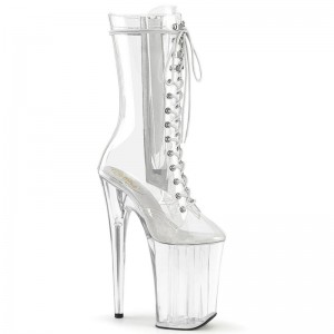 Pleaser Infinity-1050C Women's Heels Boots Clear | NZ ZLDSNV