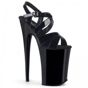 Pleaser Infinity-997 Women's Platform Heels Sandals Black | NZ ASNKFX