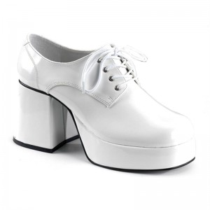 Pleaser Jazz-02 Men's Heels Boots White | NZ GTUZYE