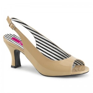 Pleaser Jenna-02 Women's Pumps Beige | NZ NXGWZK