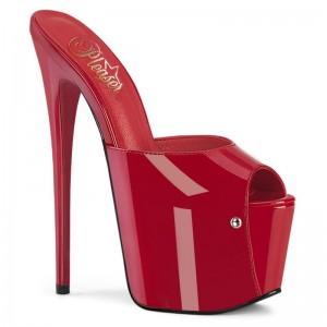 Pleaser Jubilant-01 Women's Platform Slides Red | NZ RHSYBU