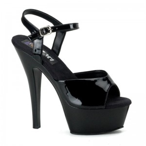 Pleaser Juliet-209 Women's Platform Heels Sandals Black | NZ IBCROK