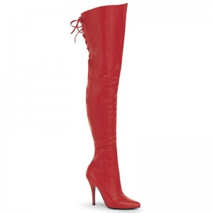 Pleaser Legend-8899 Women's Thigh High Boots Red | NZ QRZXOD