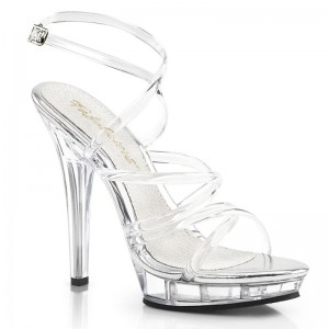 Pleaser Lip-106 Women's Heels Sandals Clear | NZ ZXTJBE