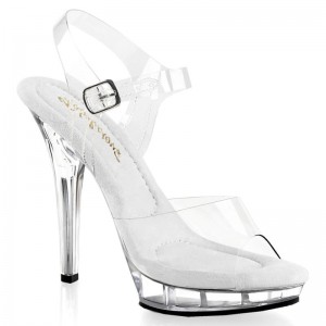 Pleaser Lip-108 Women's Heels Sandals Clear | NZ MYQFKP