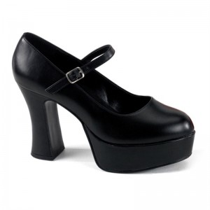 Pleaser Maryjane-50 Vegan Leather Women's Pumps Black | NZ AQXHTU